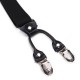 Men 6 Clips Metal Y-Back Suspender Jacquard Weaven Elastic Adjustable Pants Accessories