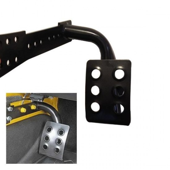 Black Metal Left Side Footrest Pedal for Jeep Wrangler JK & Unlimited 07-16