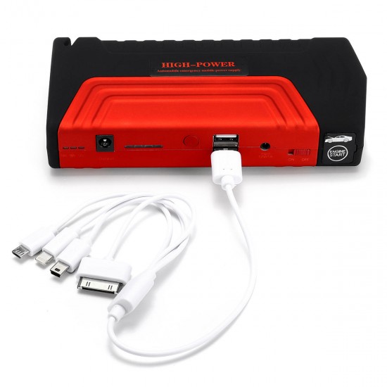 68800mAh  Start 200A Peak 600A Dual USB Ports Portable Car Jump Starter