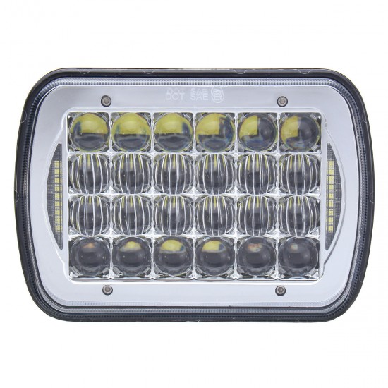 1pcs 6X7" 5D DC10-30V 72W IP67 LED Headlights Lamp Bulb Hi/Low Beam DRL for Truck Boat SUV