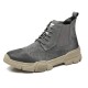 Men Brogue Carved Lace Up Chelsea Ankle Boots