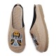 Men Comfy Breathable Flax Slippers Peking Opera Pattern Casual Breathable Loafers