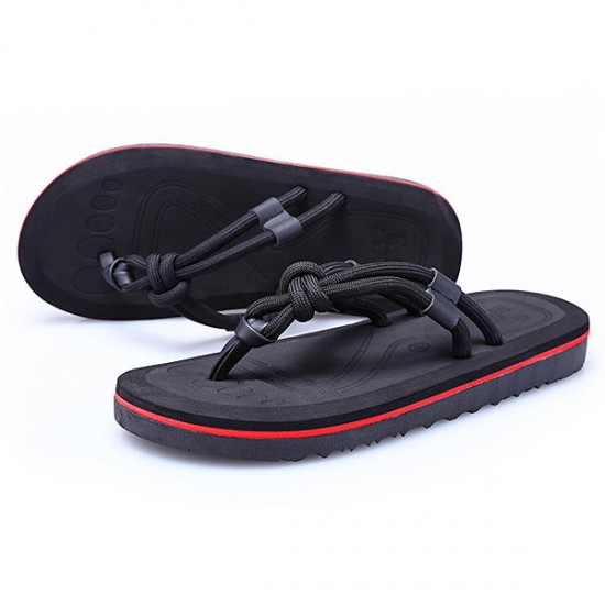 Men Soft Sole Clip Toe Slippers Summer Beach Shoes