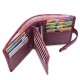 12 Card Slots Women Genuine Leather Minimalist Elegant Short Wallet Card Holder Purse