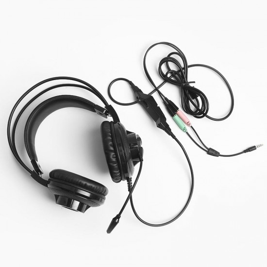 MantisTek® GH1 3.5mm Audio Light Weight Wired Control Omni Directional Microphone Gaming Headphone