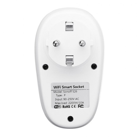 SONOFF® S26 10A AC90V-250V Smart WIFI Socket US/UK/AU/EU Wireless Plug Power Sockets