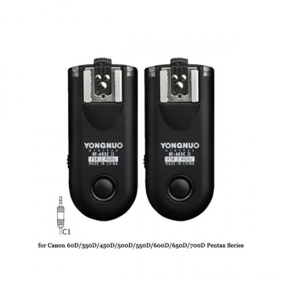 YONGNUO RF-603 II C1 Flash Trigger 2 Transceivers Set Shutter Release for Canon DSLR Camera