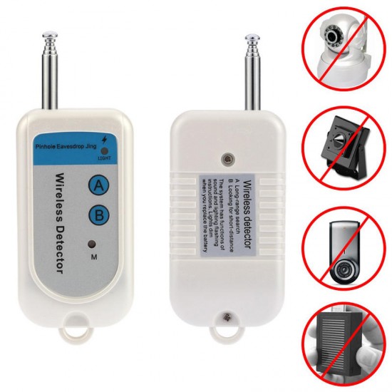 Anti Spy Pinhole Eavesdrop RF Wireless Signal Radio Detector Camera Audio Bug Tracer Finder 100MHz-2600MHz 1-10M Detecting Range