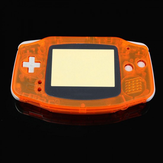 Transparent Orange Shell Housing Case Cover For Nintendo Game Boy Advance GBA