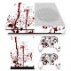 Bloody Skin Decals Stickers Cover for Xbox One S Game Console & 2 Controllers