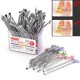 100Pcs Silver Alloy Ear Pick Wax Curette Remover Cleaner Earpick Spoon Stick