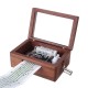 15 Tone DIY Hand Cranked Walnut Veneer Music Box With Hole Puncher 30Pcs Paper Tapes