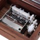 15 Tone DIY Hand Cranked Walnut Veneer Music Box With Hole Puncher 30Pcs Paper Tapes