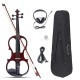 4/4 Electric Violin Full Size Basswood with Connecting Line Earphone & Case for Beginners