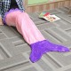 124x104cm Flannel Mermaid Tail Blanket Super Soft Sofa Home Office Bed Mat Sleep Bag