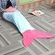 124x104cm Flannel Mermaid Tail Blanket Super Soft Sofa Home Office Bed Mat Sleep Bag