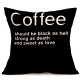 43x43cm Black English Letter Fashion Cotton Linen Pillow Case Home Sofa Seat Bed Car Cushion Decor