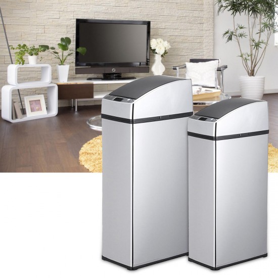 3L/4L Sensor Automatic Trash Can Dustbin Touchless Stainless Steel Waste Bins for Kitchen Office