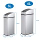 3L/4L Sensor Automatic Trash Can Dustbin Touchless Stainless Steel Waste Bins for Kitchen Office