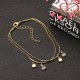 JASSY® Women Gold Plated Anallergic Fashion Foot Chain Zircon Coin Pendant Anklet Bracelet Best Gift