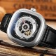 AESOP 9023 Industrial Series Automatic Mechanical Watches Business Style Leather Strap Men Watch