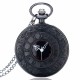 DEFFRUN P427 Retro Punk Style Roman Number Jewelry Collection Quartz Chain Pocket Watch