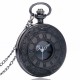 DEFFRUN P427 Retro Punk Style Roman Number Jewelry Collection Quartz Chain Pocket Watch