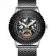 BAGARI 1680 Milan Steel Strap Quartz Watches Business Style Men Wrist Watch