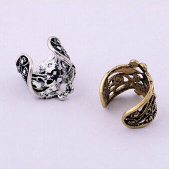 1pc Punk Alloy Wrap Hollow U Shape Ear Cuff Earring Hook No Piercing