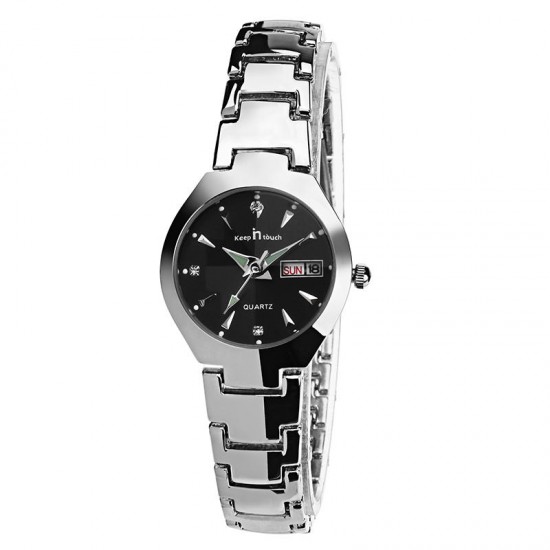 Casual Style Couple Wrist Watch Gift Stainless Steel Strap Quartz Movement Watches