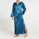 Casual Home Loungewear Soft Comfy Imitation Silk Sleepwear Night Gown Bathrobes for Men