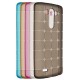 Ultra Slim Durable Cube Grid Protective TPU Soft Case Skin Back Cover For LG G3