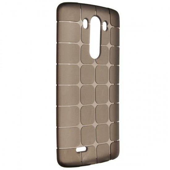 Ultra Slim Durable Cube Grid Protective TPU Soft Case Skin Back Cover For LG G3