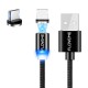 FLOVEME Micro USB LED Magnetic Braided Fast Charging Data Cable 2m For Redmi Note 5 Note 6 Pro S7