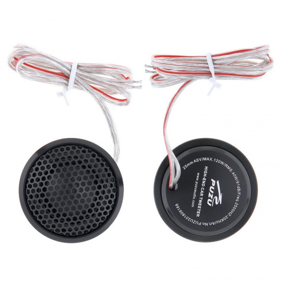 1 Set 1 Inch PZ-S25 Professional Car Audio Tweeter 40W Speaker Bass Headset With Cable