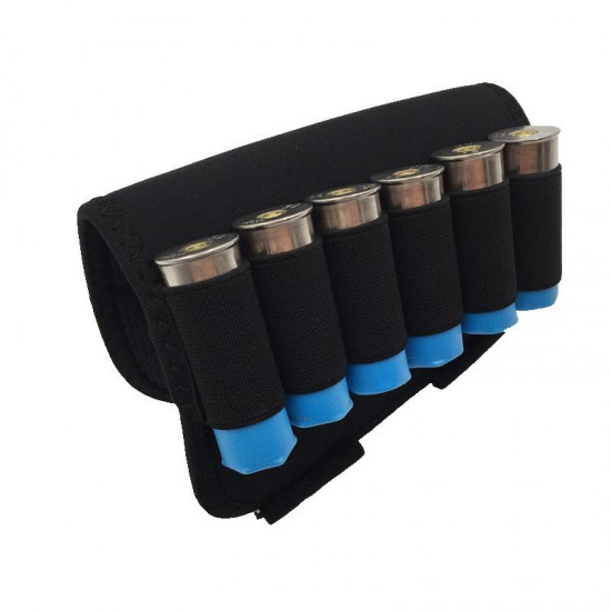 6 Rounds Reload Strip Shotgun Bullet Dump Pouch Holder Ammo Carrier Buttstock Cheek Bag For Hunting Gun Accessories