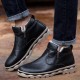 Men Winter Warm Snow Boots Faux Leather Casual Waterproof Thermal Ankle Shoes