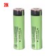 2PCS NCR18650B 3400mAh 3.7V Unprotected Pointed Head Rechargeable Li-ion Battery