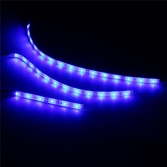 10CM 20CM 25CM SMD3528 1.2W LED Blue Strip Tape Aquarium Fish Tank Light+Power Supply DC12V