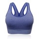 Fitness Quick Drying Striped Sports Bra Shockproof Hollow Back Running Bra Top