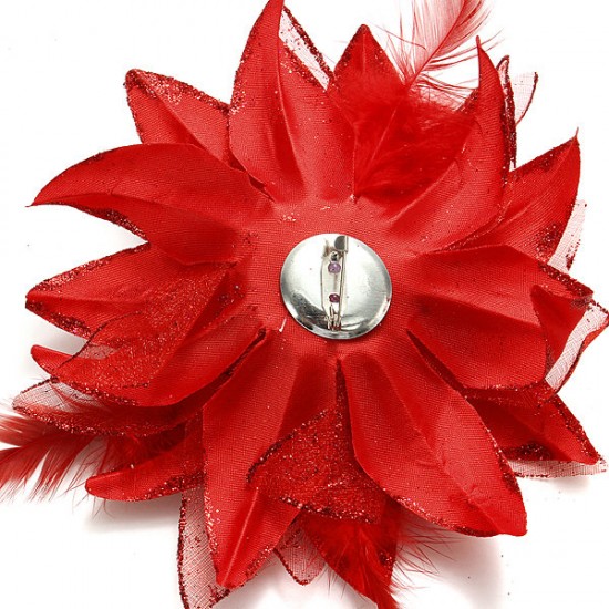 Bridal Wedding Wrist Feather Simulation Flower Headdress Corsage