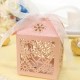 10PCS Heart Pattern Ribbon Laser Cut Hollow Out Wedding Candy Box Gift Chocolate Storage