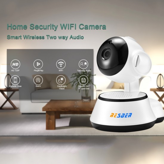 BESDER Home Security IP Camera Wireless Smart WiFi Camera WI-FI Audio Record Surveillance Baby Monitor HD Mini CCTV Camera iCSee