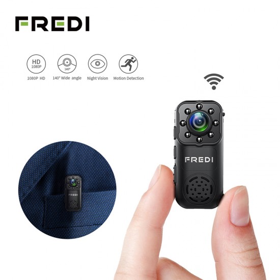 FREDI IP Camera 2.0MP 1080P HD Wireless Mini WIFI Camera P2P Infrared Night Vision Security Camera Mini Surveillance CCTV Camera