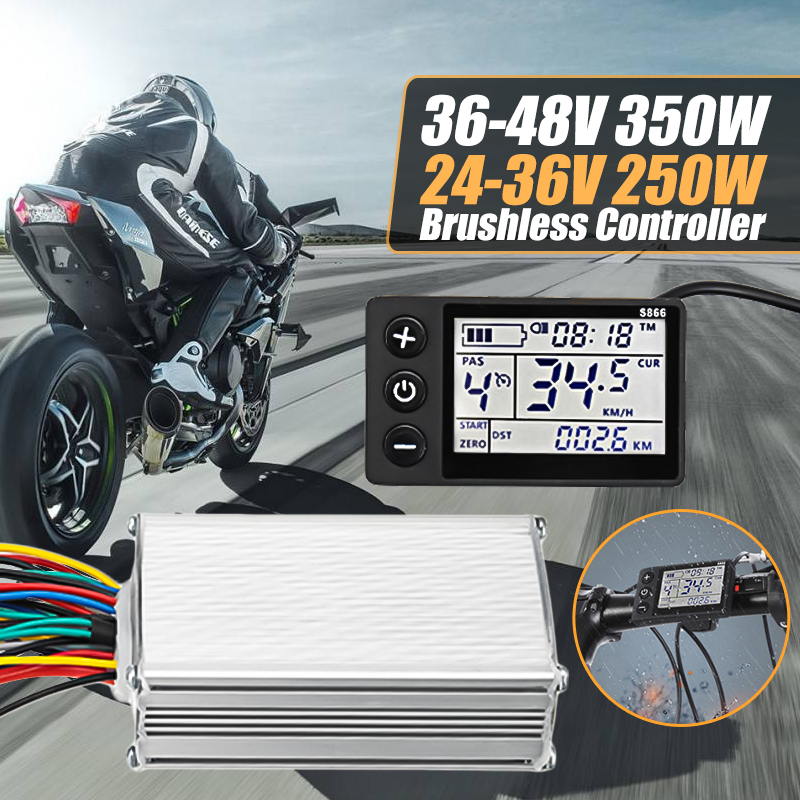 24V-36V-250W-Brushless-Controller-with-LCD-Display-Waterproof-For-Electic-Scooter-E-Bike-1376697