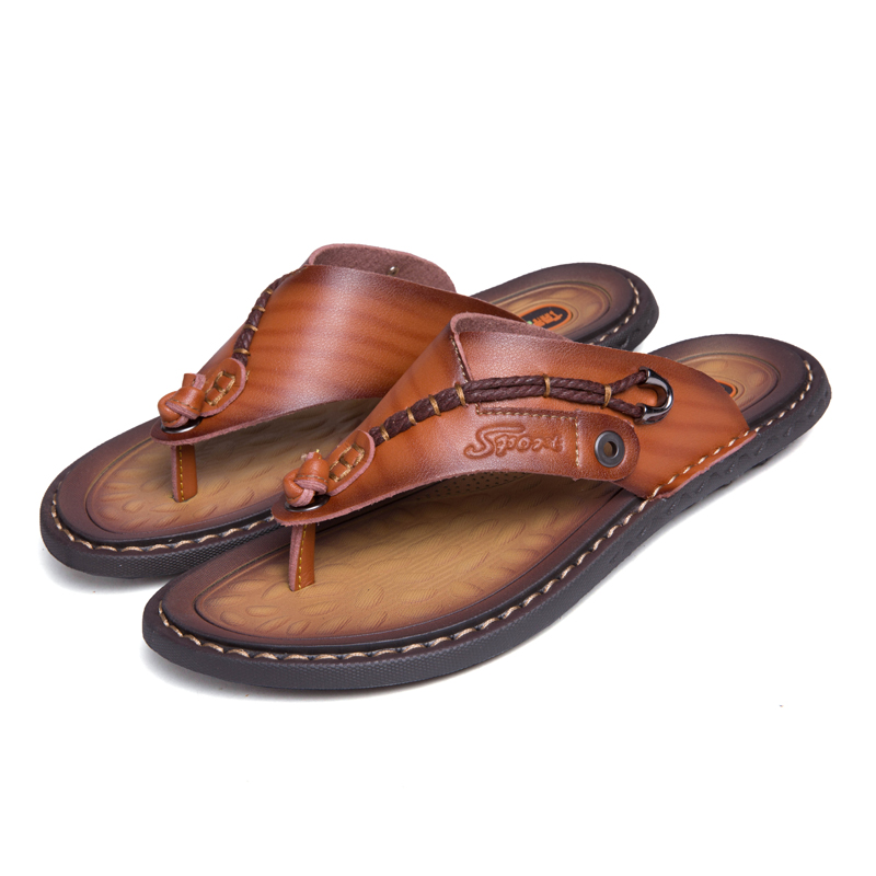 Men-Soft-Casual-Genuine-Leather-Beach-Clip-Toe-Slippers-1446665