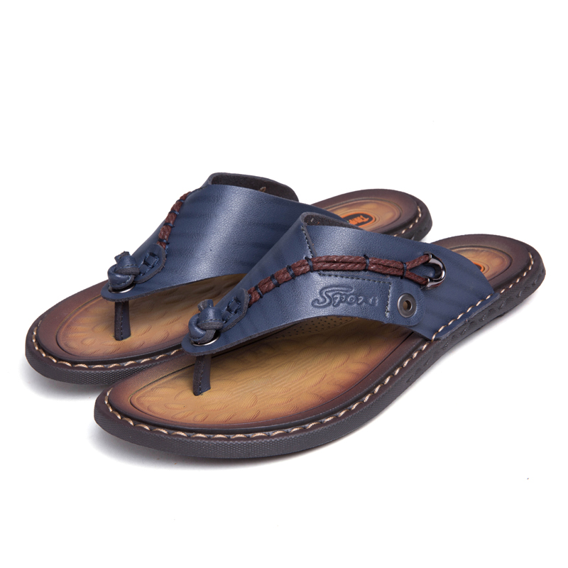 Men-Soft-Casual-Genuine-Leather-Beach-Clip-Toe-Slippers-1446665