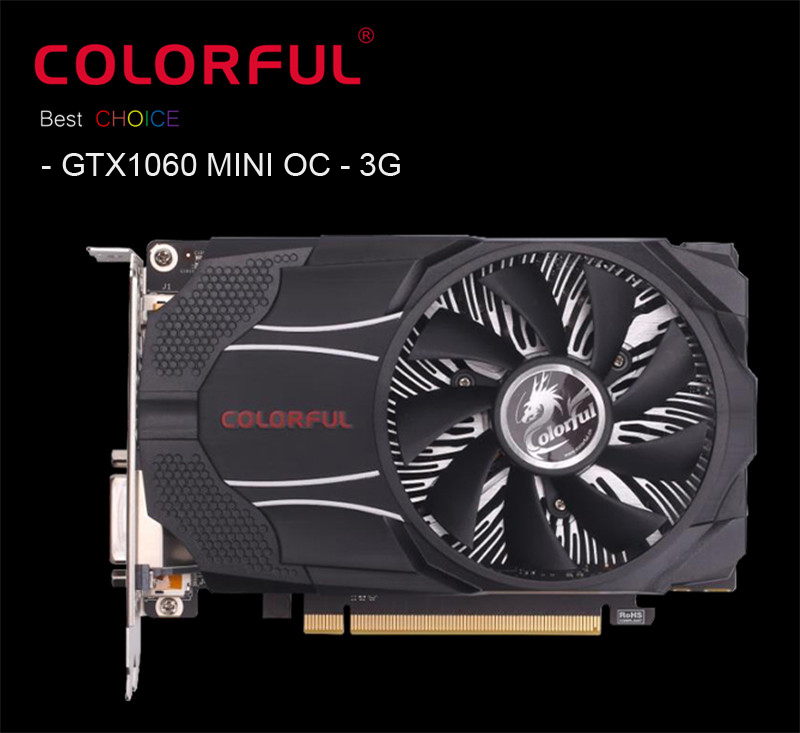 COLORFUL-GTX1060-Mini-OC-3G-GDDR5-192Bit-1531-1746MHz-8Gbps-PCI-E-30-Gaming-Video-Graphics-Card-1230553