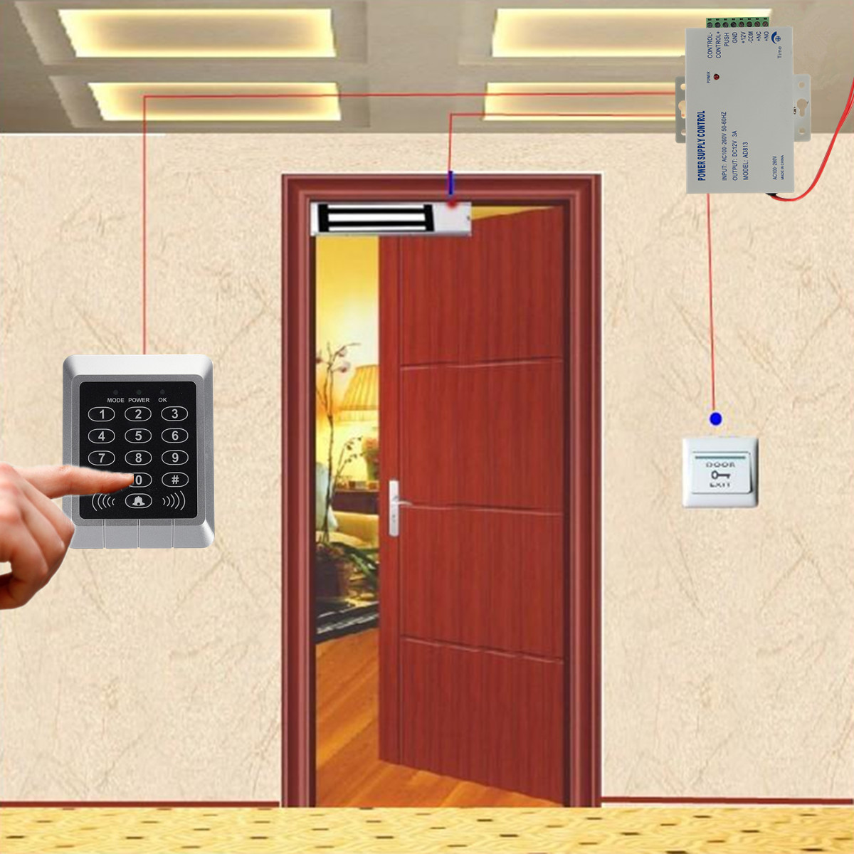 125KHz-RFID-ID-Card-Keypad-Doorbell-Door-Lock-Security-Access-Control-System-Kit-1218180