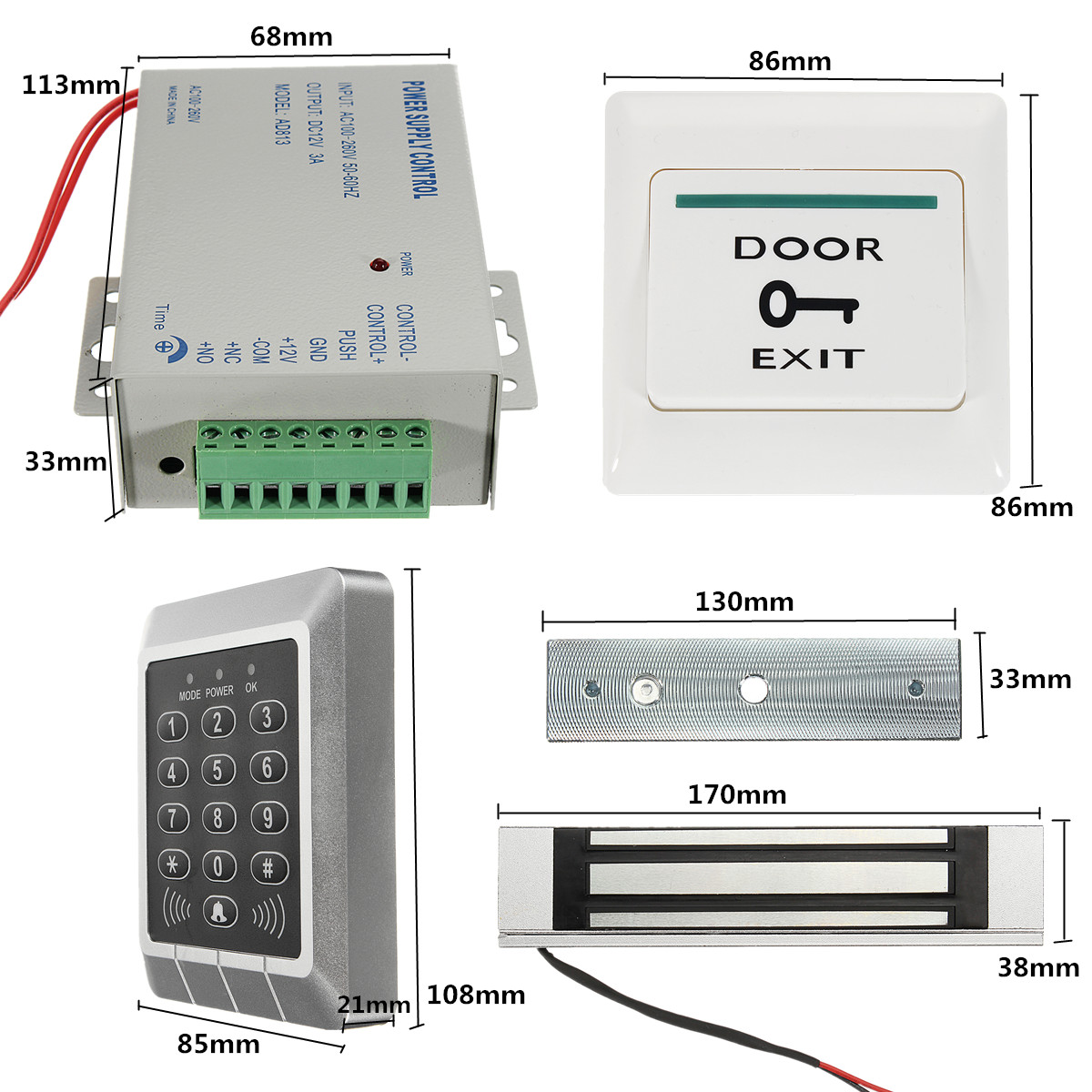 125KHz-RFID-ID-Card-Keypad-Doorbell-Door-Lock-Security-Access-Control-System-Kit-1218180